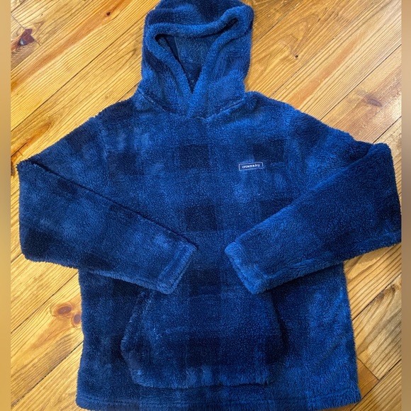 Crown and Ivy Plaid Sherpa Hoodie - Picture 1 of 4